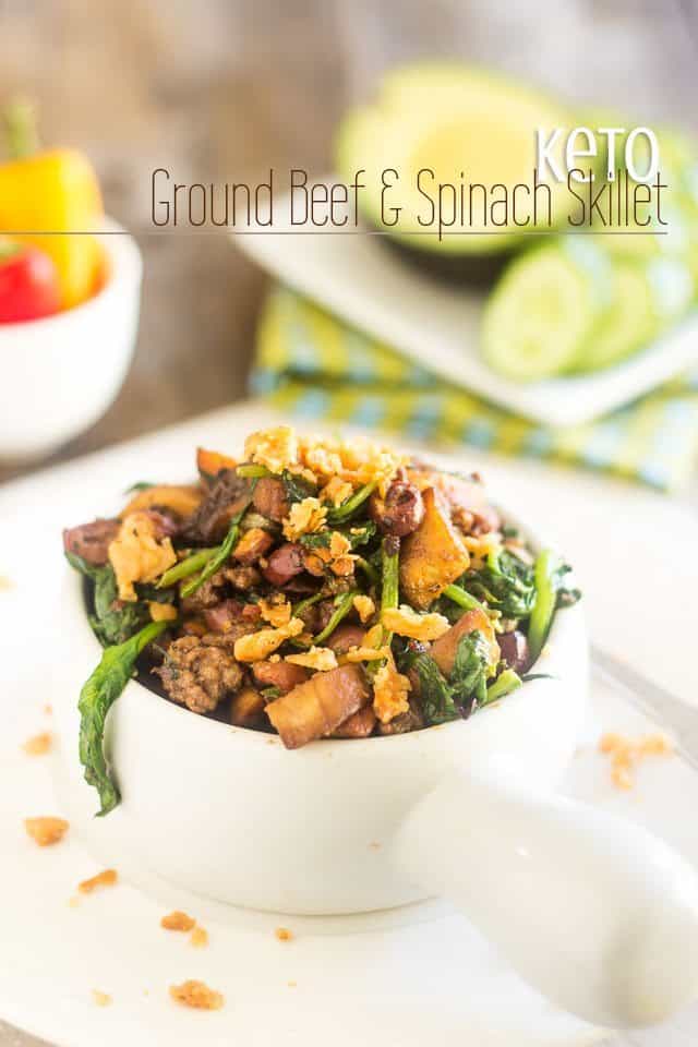 Ground Beef and Spinach Skillet